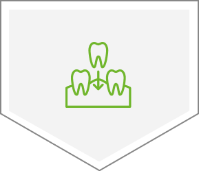 Icon of a teeth with arrow